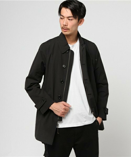 styles(スタイルス)の「メンズ ホワイトレーベン コート WHITE RAVEN COLLARED COAT(ステンカラーコート・メンズ・ブラック/ブルー・48)」の1枚目の写真