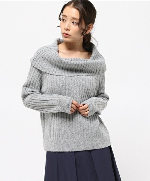 archives（アルシーヴ）の「ブークレオフタートルプルオーバー（ニット/セーター・レディース・ブラック/グレー/ピンク・MEDIUM）」の3枚目の写真