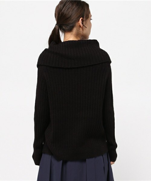 archives（アルシーヴ）の「ブークレオフタートルプルオーバー（ニット/セーター・レディース・ブラック/グレー/ピンク・MEDIUM）」の6枚目の写真