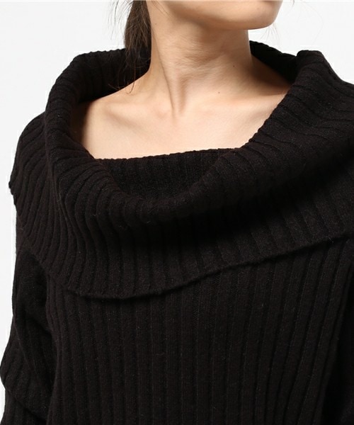 archives（アルシーヴ）の「ブークレオフタートルプルオーバー（ニット/セーター・レディース・ブラック/グレー/ピンク・MEDIUM）」の7枚目の写真