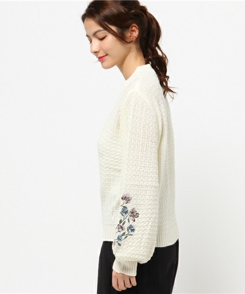 le cop sportif 刺繍　キルト　中綿　ニット　プルオーバー　ウエア ロープ刺繍 ニットプルオーバー LE SOUK HOLIDAY｜クロスプラス