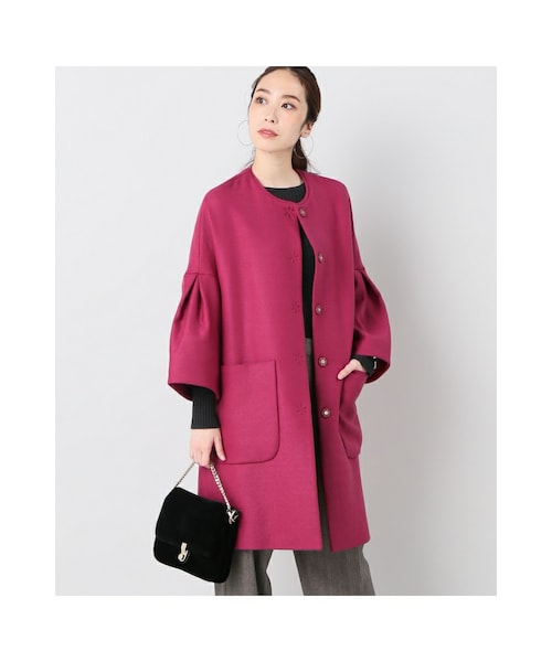 IENA コート ピンク 新品未使用】IENA メルトンW前Aラインコート