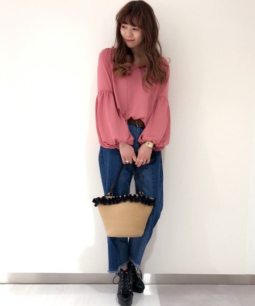 archives(アルシーヴ)の「【予約】バケツ型フリルショルダーバッグ(ショルダーバッグ・レディース・ホワイト/ブラック/ネイビー・MEDIUM)」の16枚目の写真