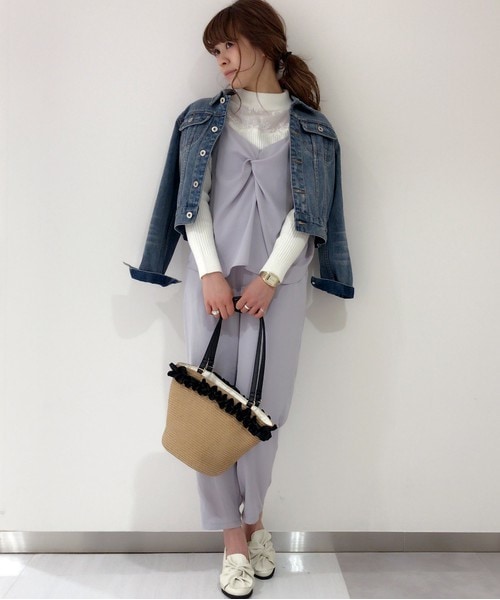 archives(アルシーヴ)の「【予約】バケツ型フリルショルダーバッグ(ショルダーバッグ・レディース・ホワイト/ブラック/ネイビー・MEDIUM)」の18枚目の写真