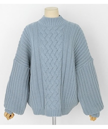 DHOLIC | モックネックオーバーサイズニットプルオーバー(ニット/セーター)