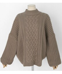 DHOLIC | モックネックオーバーサイズニットプルオーバー(ニット/セーター)