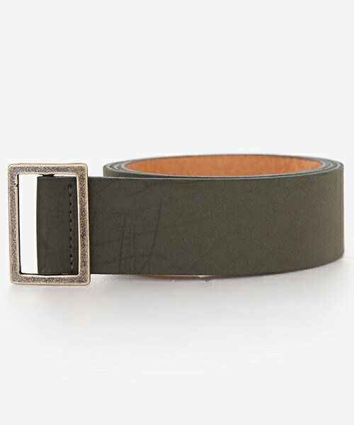 DHOLIC（ディーホリック）の「スクエアバックルスエードベルト（ベルト・レディース・キャメル/ブラウン/ブラック/グレー/ネイビー/カーキ・FREE）」の5枚目の写真