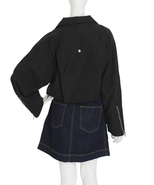 jouetie（ジュエティ）の「ピーチドルマンライダース（ジャケット/アウター・レディース・ブラック/ベビーピンク/ブラウン）」の10枚目の写真