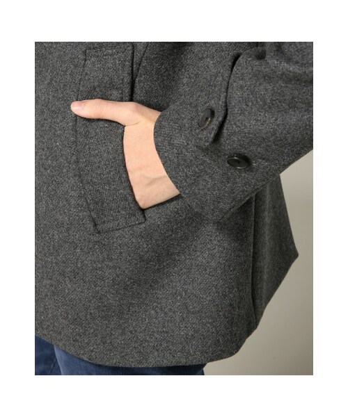 EDIFICE（エディフィス）の「メルトンブルゾン（ジャケット/アウター・ブラック/グレー/キャメル/ネイビー・42/44/46/48/50）」の11枚目の写真