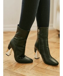 KORMARCH | 2TYPEメタルヒールアンクルブーツ(サンダル)