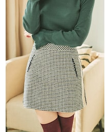 KORMARCH | ハウンドチェックhラインスカート(スカート)