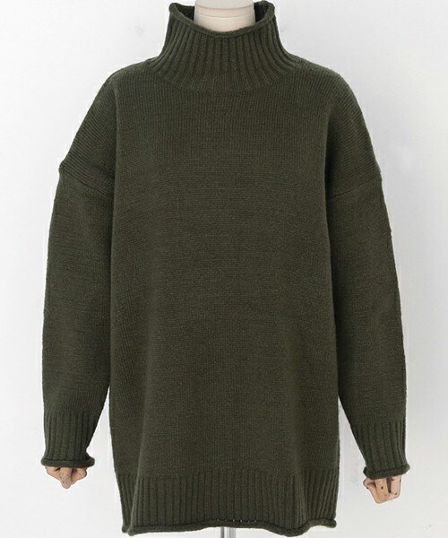 DHOLIC（ディーホリック）の「ハイネックオーバーサイズニットプルオーバー（ニット/セーター・レディース・ブラック/グリーン/ライトピンク/ライトグレー・FREE）」の3枚目の写真