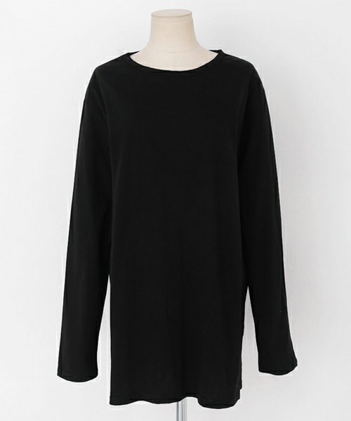 DHOLIC（ディーホリック）の「2TYPEオーバーサイズサイドスリットTシャツ（Tシャツ/カットソー・レディース・アイボリー/ホワイト/ブラックB/ブラックA・FREE）」の4枚目の写真