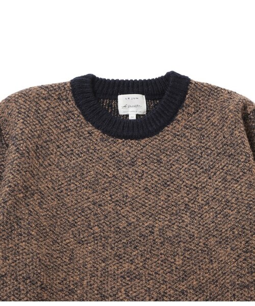LE JUN（ルジュン）の「ダブルフェイスニットプルオーバー（トップス・チャコール/ブラウン・M/L）」の4枚目の写真