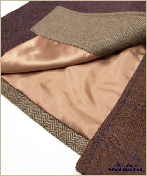 paravion（パラビオン）の「パッチワークコート（ジャケット/アウター・レディース・グレー/ブラウン・ワンサイズ）」の5枚目の写真