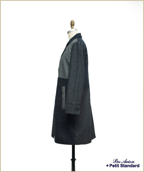 paravion（パラビオン）の「パッチワークコート（ジャケット/アウター・レディース・グレー/ブラウン・ワンサイズ）」の10枚目の写真