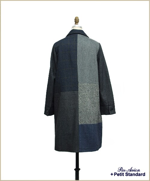 paravion（パラビオン）の「パッチワークコート（ジャケット/アウター・レディース・グレー/ブラウン・ワンサイズ）」の11枚目の写真