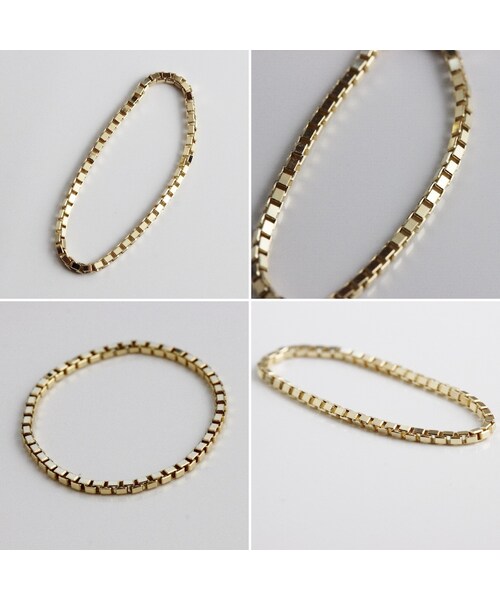 pinacoteca（ピナコテーカ）の「ピナコテーカ 695 ベネチアン チェーン リング ピンキーリング（リング・レディース・ゴールド・マイナス5号〜13号）」の2枚目の写真