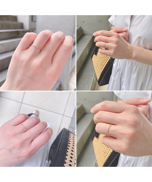 pinacoteca（ピナコテーカ）の「ピナコテーカ 695 ベネチアン チェーン リング ピンキーリング（リング・レディース・ゴールド・マイナス5号〜13号）」の3枚目の写真