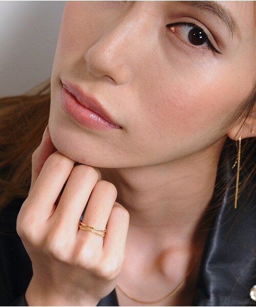 pinacoteca（ピナコテーカ）の「ピナコテーカ 696 エレガント ライン ベネチアン チェーン コンビ リング ピンキーリング（リング・レディース・ゴールド・マイナス5号〜13号）」の7枚目の写真