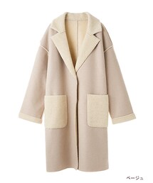 w closet | ウール×ボアリバーシブルコート(ジャケット/アウター)