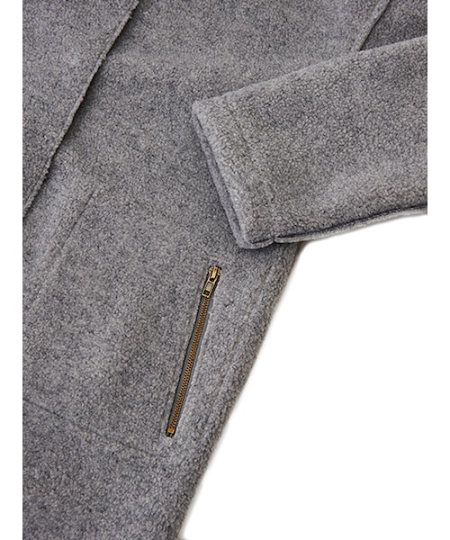 w closet（ダブルクローゼット）の「ウール×ボアリバーシブルコート（ジャケット/アウター・レディース・ベージュ/グレー/ブラック・FREE）」の11枚目の写真