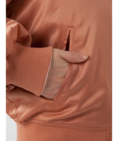 w closet（ダブルクローゼット）の「袖刺繍リバーシブルスカジャン（ジャケット/アウター・レディース・オレンジピンク/ブラック・FREE）」の9枚目の写真