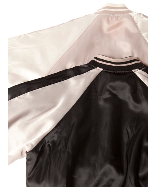 w closet（ダブルクローゼット）の「袖刺繍リバーシブルスカジャン（ジャケット/アウター・レディース・オレンジピンク/ブラック・FREE）」の13枚目の写真