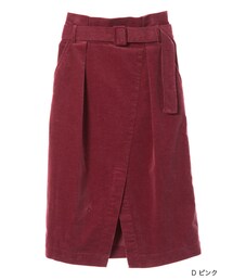 w closet | ウエストリボン付きラップ風スカート(スカート)