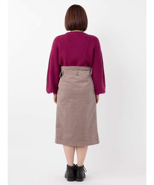 w closet（ダブルクローゼット）の「ウエストリボン付きラップ風スカート（スカート・レディース・グレージュ/Dサックス/Dピンク/Dグレー・FREE）」の7枚目の写真