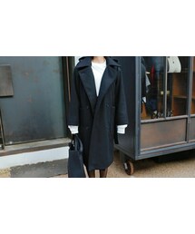 2PER | ウール混紡ビッグカラーフード付きロングコート(P0000EPF)(その他アウター)