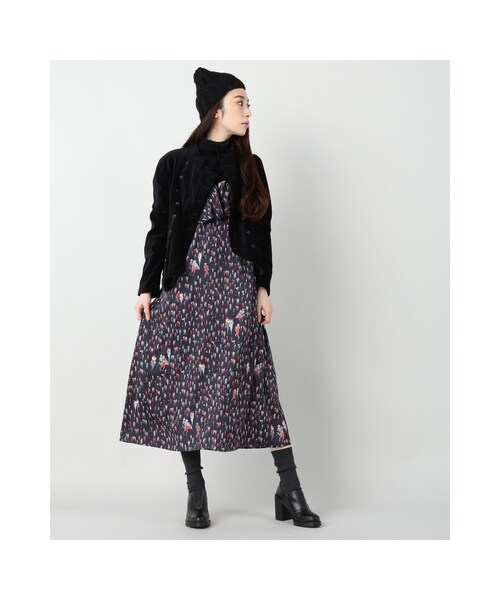 JOURNAL STANDARD（ジャーナルスタンダード）の「ピープルプリントキャミワンピース（ワンピース/ドレス・ネイビー・フリー）」の2枚目の写真