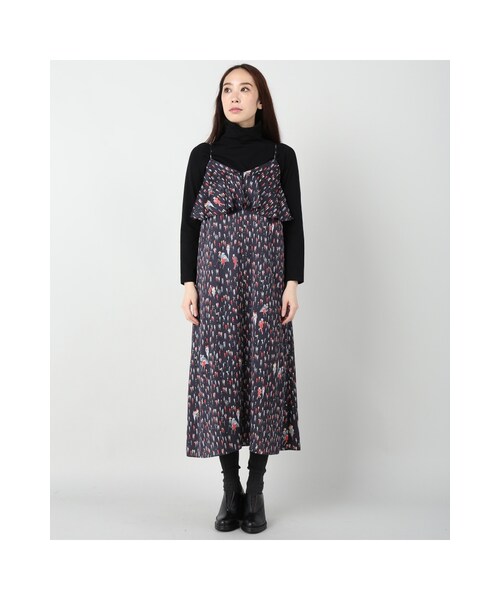 JOURNAL STANDARD（ジャーナルスタンダード）の「ピープルプリントキャミワンピース（ワンピース/ドレス・ネイビー・フリー）」の3枚目の写真