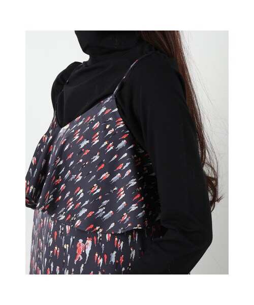 JOURNAL STANDARD（ジャーナルスタンダード）の「ピープルプリントキャミワンピース（ワンピース/ドレス・ネイビー・フリー）」の8枚目の写真