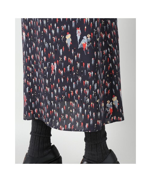 JOURNAL STANDARD（ジャーナルスタンダード）の「ピープルプリントキャミワンピース（ワンピース/ドレス・ネイビー・フリー）」の9枚目の写真