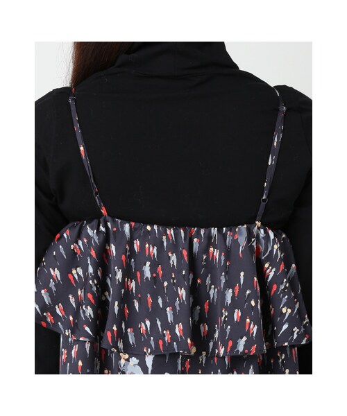 JOURNAL STANDARD（ジャーナルスタンダード）の「ピープルプリントキャミワンピース（ワンピース/ドレス・ネイビー・フリー）」の7枚目の写真