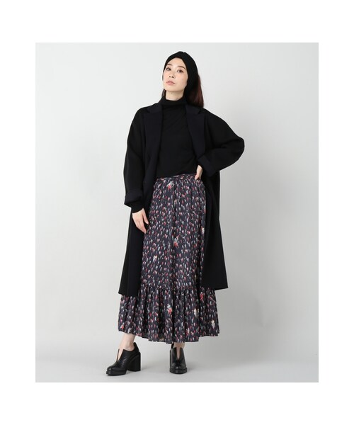 JOURNAL STANDARD（ジャーナルスタンダード）の「ピープルプリントティアードスカート（スカート・ネイビー・フリー）」の2枚目の写真