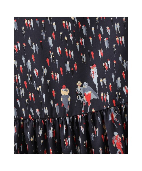 JOURNAL STANDARD（ジャーナルスタンダード）の「ピープルプリントティアードスカート（スカート・ネイビー・フリー）」の9枚目の写真