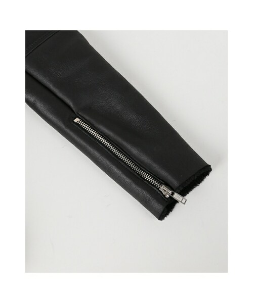 JOURNAL STANDARD relume（ジャーナルスタンダード　レリューム）の「ムートンライダースジャケット（ジャケット/アウター・ブラック・38）」の16枚目の写真