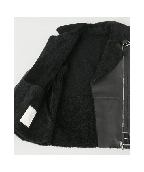 JOURNAL STANDARD relume（ジャーナルスタンダード　レリューム）の「ムートンライダースジャケット（ジャケット/アウター・ブラック・38）」の15枚目の写真