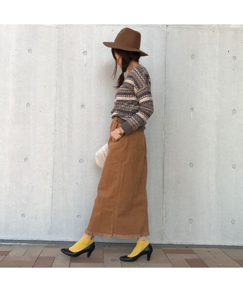 copine（コピン）の「コーデュロイフリンジロングスカート(2color)【クリックポスト対象商品】（スカート・レディース・その他）」の6枚目の写真