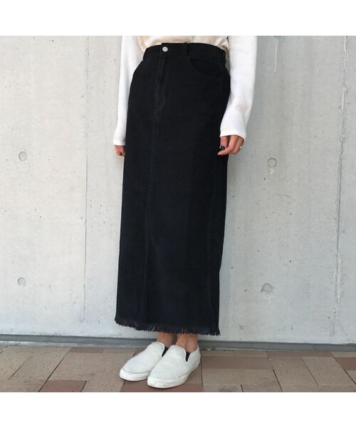 copine（コピン）の「コーデュロイフリンジロングスカート(2color)【クリックポスト対象商品】（スカート・レディース・その他）」の15枚目の写真