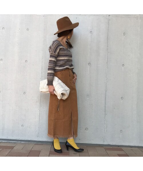 copine（コピン）の「コーデュロイフリンジロングスカート(2color)【クリックポスト対象商品】（スカート・レディース・その他）」の5枚目の写真