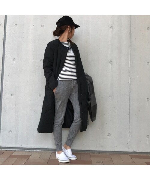 copine（コピン）の「再入荷！！今期も大注目！ノーカラーキルティングロングダウンコート（4color）（ダウンジャケット/コート・レディース・その他）」の4枚目の写真