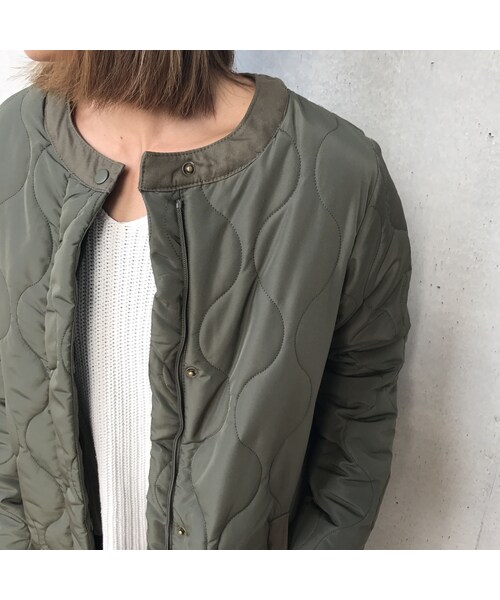 copine（コピン）の「再入荷！！今期も大注目！ノーカラーキルティングロングダウンコート（4color）（ダウンジャケット/コート・レディース・その他）」の14枚目の写真