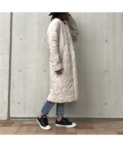 copine（コピン）の「再入荷！！今期も大注目！ノーカラーキルティングロングダウンコート（4color）（ダウンジャケット/コート・レディース・その他）」の9枚目の写真