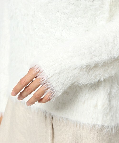 actuel（アクチュエル）の「異素材MIXニット（ニット/セーター・レディース・オフホワイト/グレー/ピンク・FREE）」の8枚目の写真