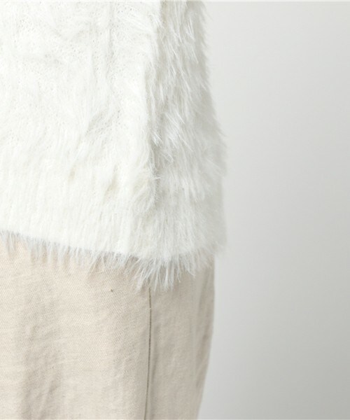 actuel（アクチュエル）の「異素材MIXニット（ニット/セーター・レディース・オフホワイト/グレー/ピンク・FREE）」の9枚目の写真