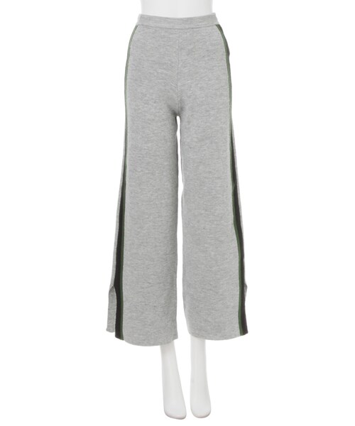 EMODA（エモダ）の「ラインワイドパンツ（パンツ・レディース・グレー/ブラック/ブラウン/ベージュ・F）」の5枚目の写真