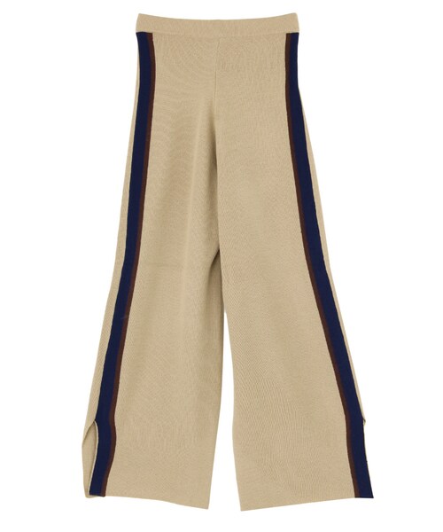 EMODA（エモダ）の「ラインワイドパンツ（パンツ・レディース・グレー/ブラック/ブラウン/ベージュ・F）」の4枚目の写真